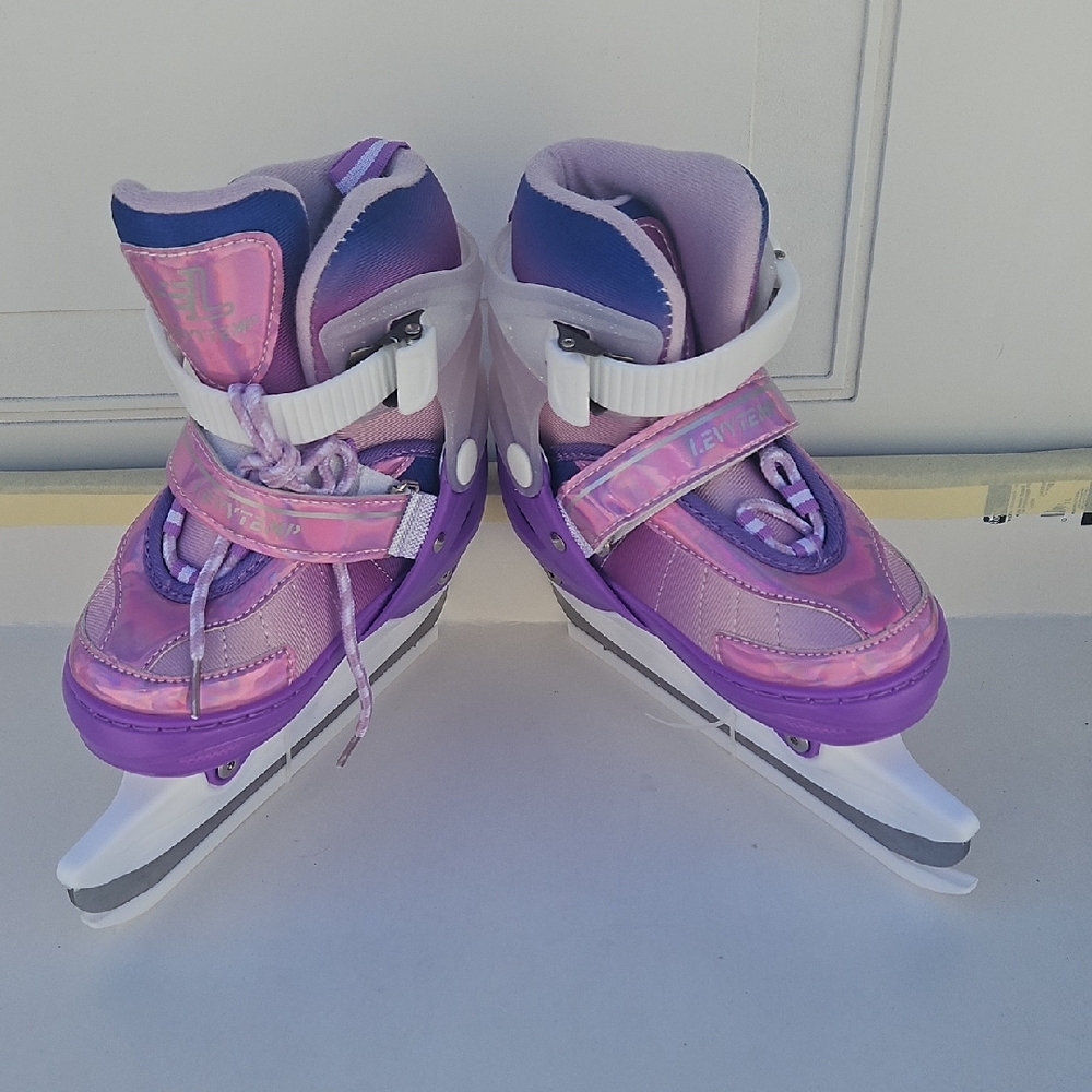 Purple and Pink Boots with Adjustable Straps